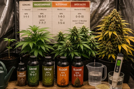 Cannabis düngen: Nährstoffe & Düngeplan im Überblick